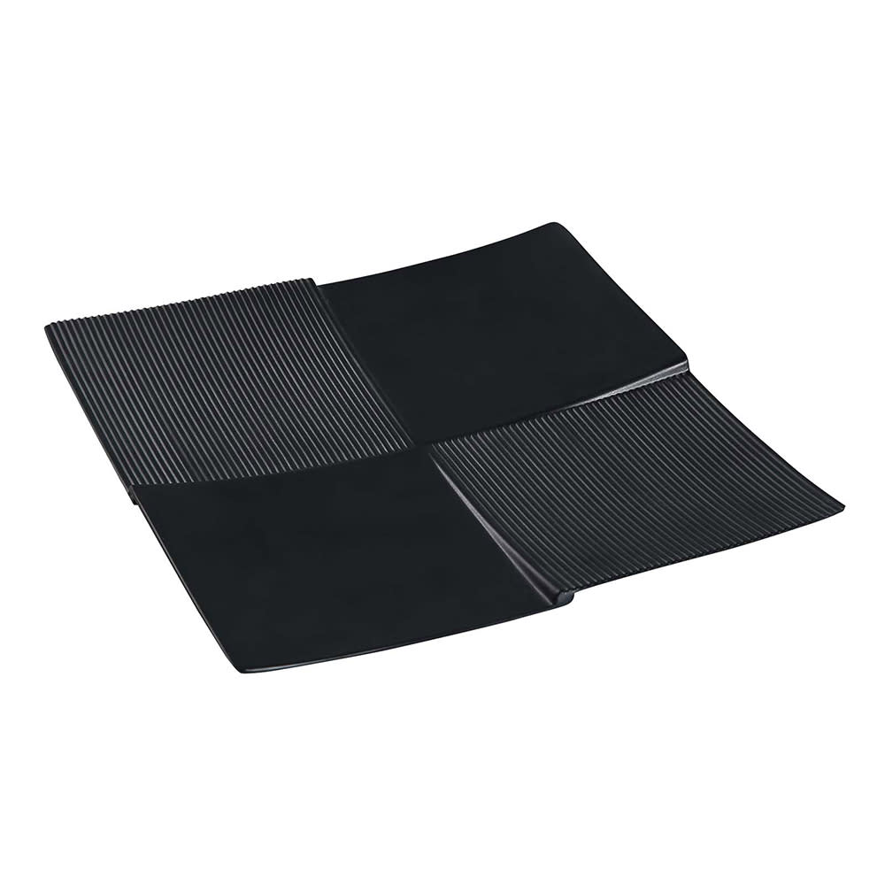 614-BP5111 11" Square Black Pearl Plate - Melamine, Black