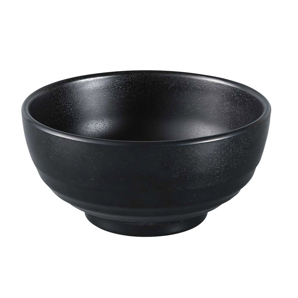 614-BP3006 26 oz Round Melamine Woodong Noodle Bowl, Black
