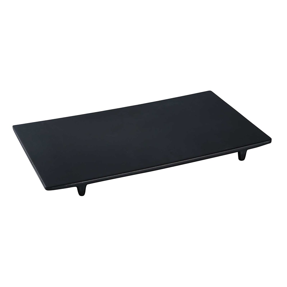 614-BP5013 13" x 7 1/2" Rectangular Black Pearl Plate - Melamine, Black