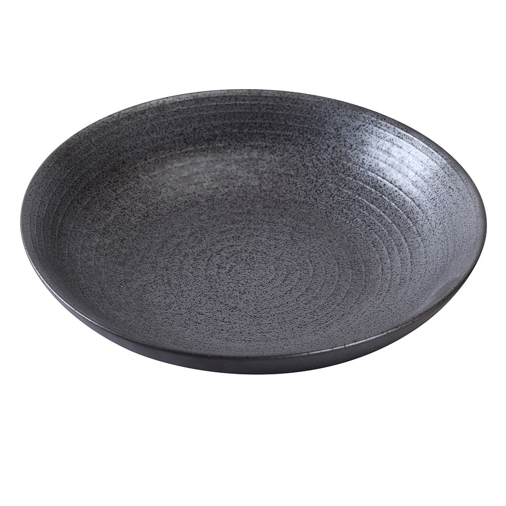 614-DB608 20 oz Round Diamond Black Salad/Soup Bowl - Porcelain, Black