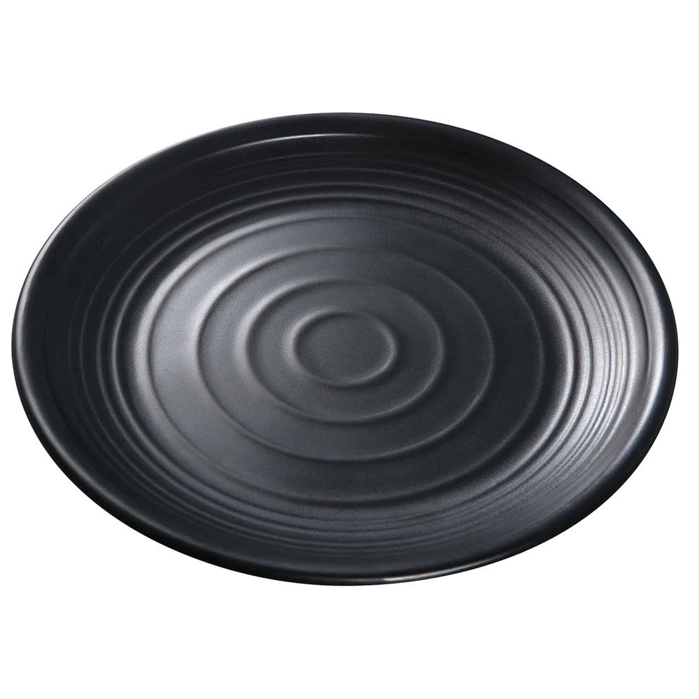 614-BP1011 10 1/2" Round Melamine Plate, Black