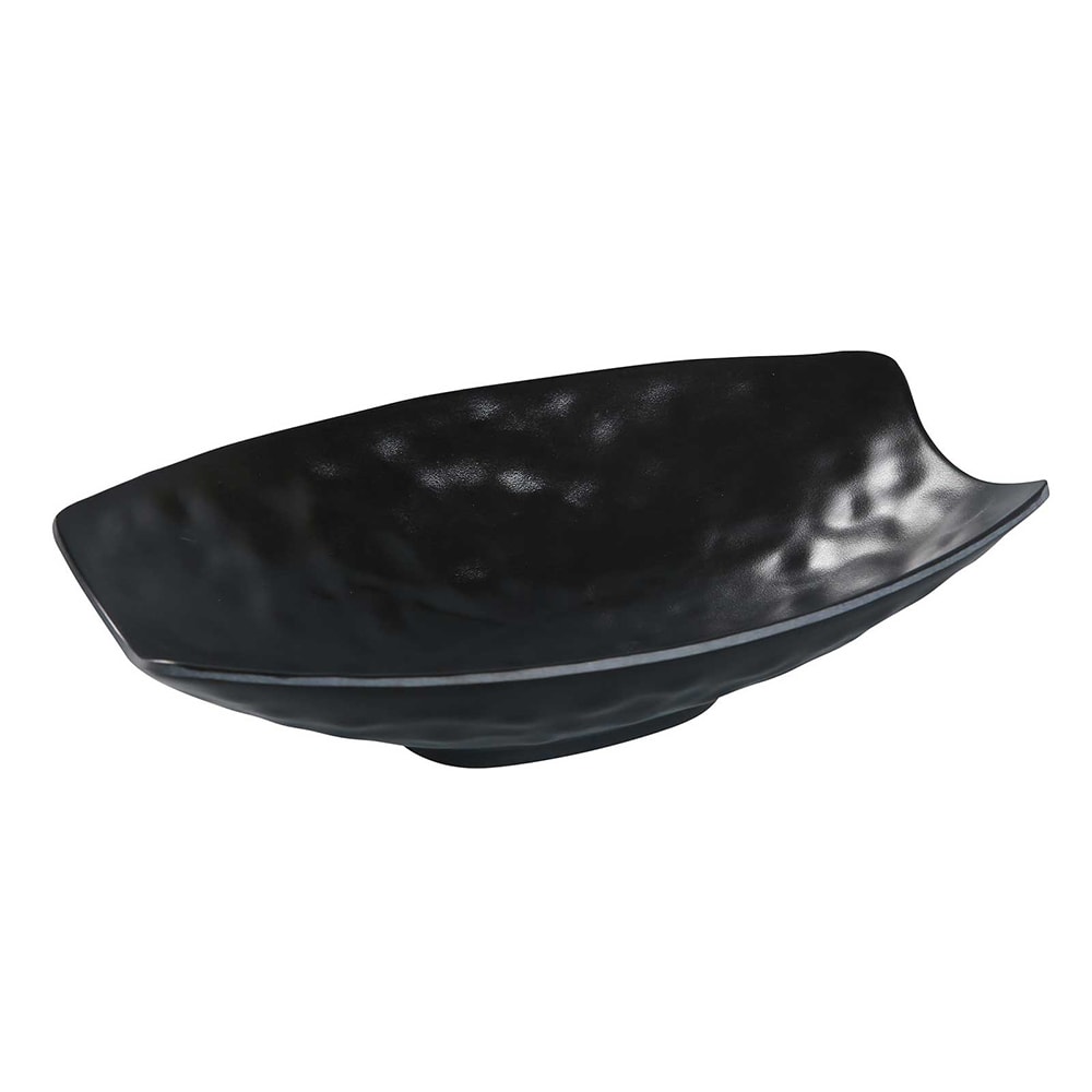 614-BP4110 Irregular Melamine  Plate - 10" x 6 1/4", Black