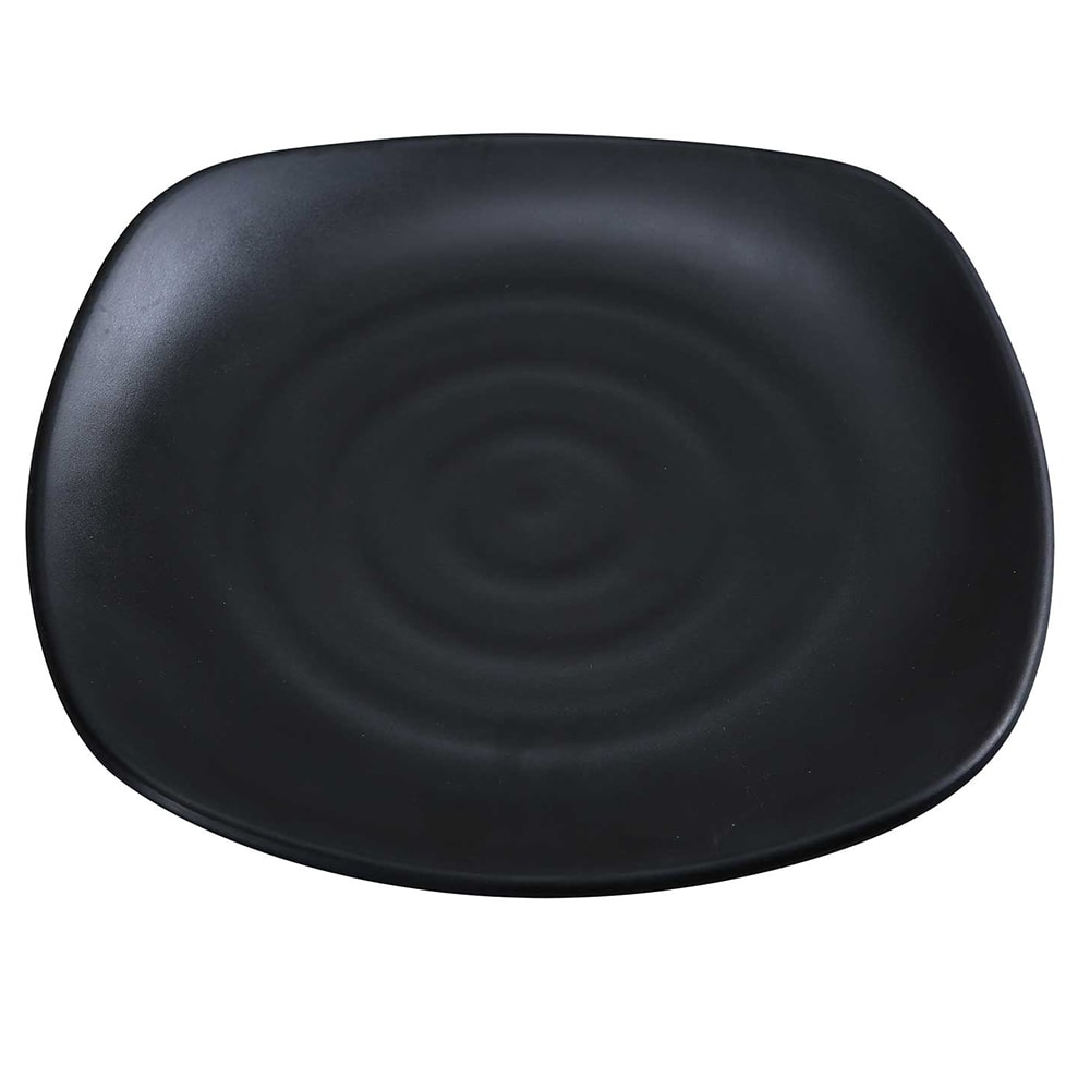 614-BP1112 12" Square Melamine Plate, Black