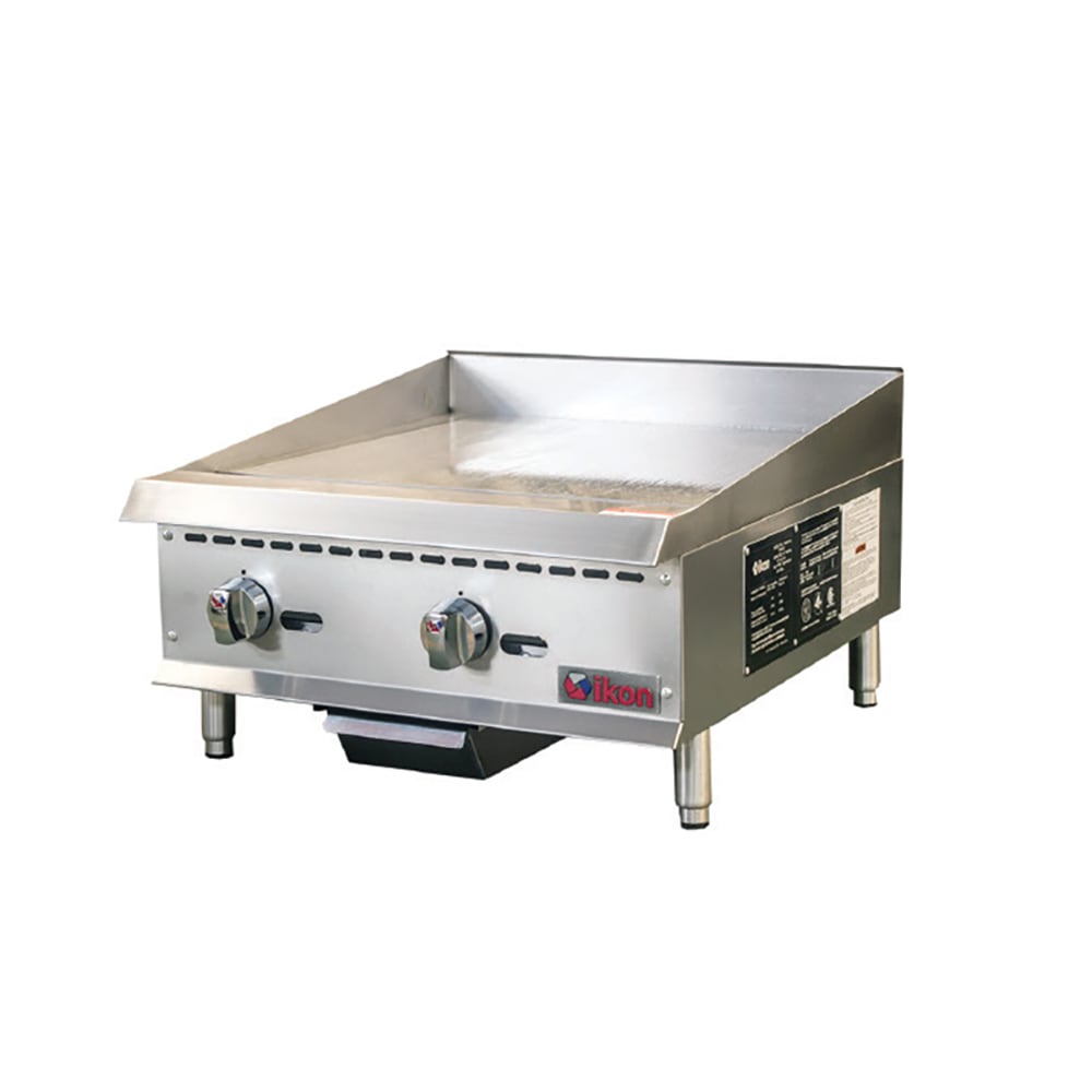 IKON IMG-24 24" Gas Griddle w/ Manual Controls - 3/4" Steel Plate, Natural Gas