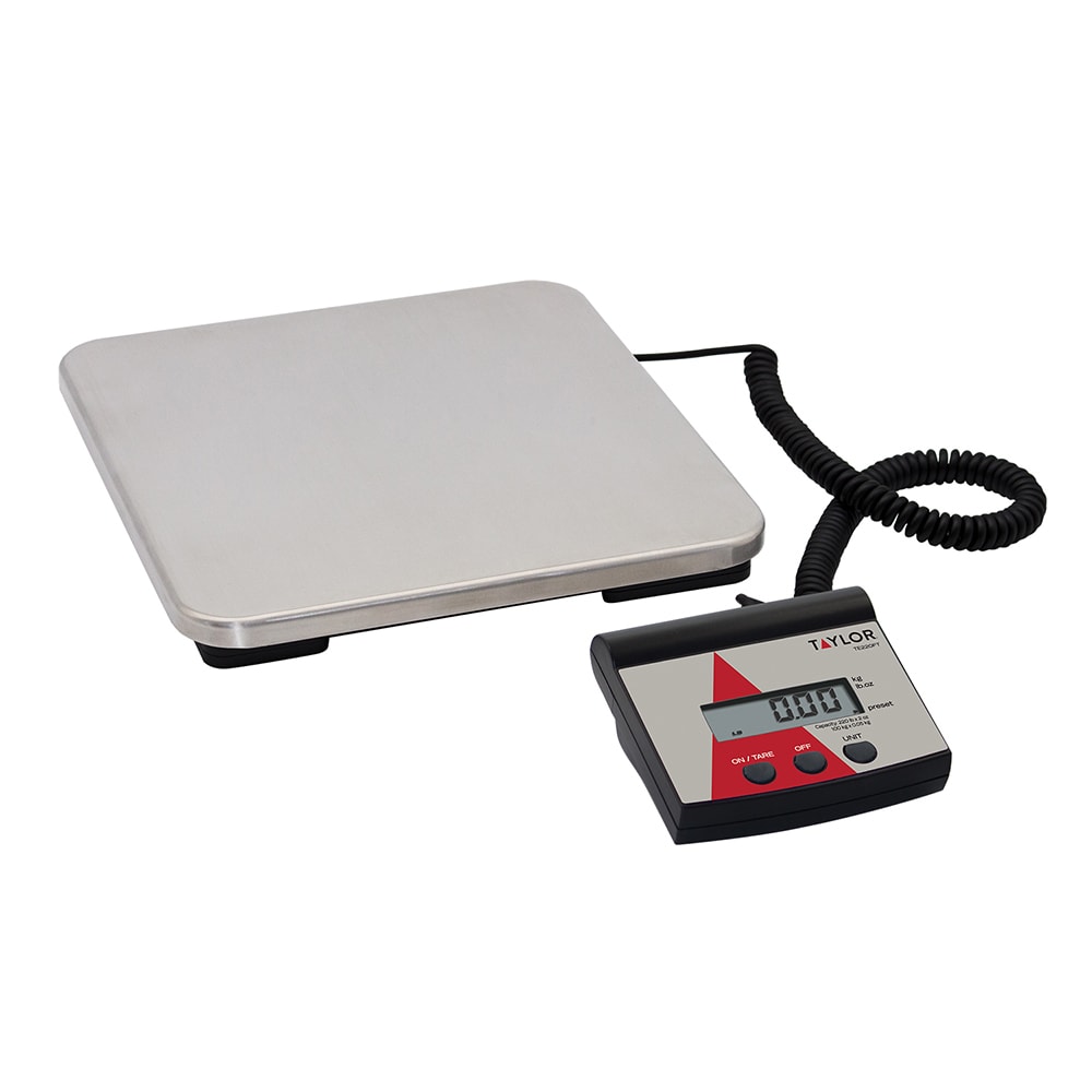 383-TE220FT 220 lb Digital Receiving Scale - 10 15/16" x 11 7/16", Stainless Steel