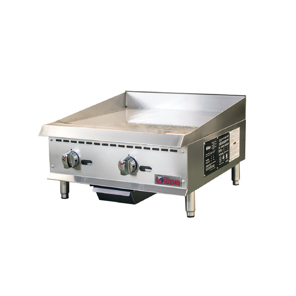 IKON ITG-24 24" Gas Griddle w/ Thermostatic Controls - 1" Steel Plate, Convertible