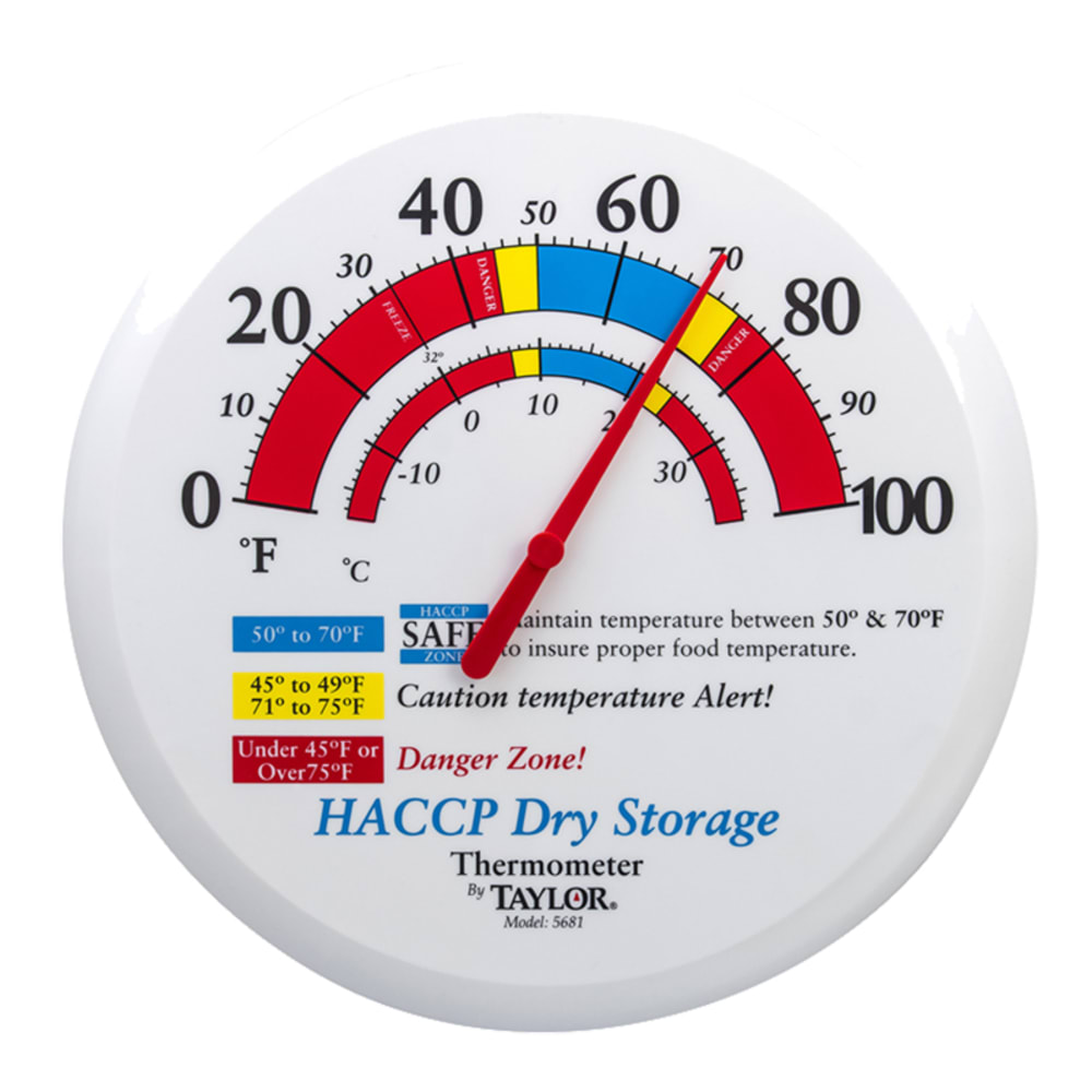Taylor 5681 13 1/4" Prep/Dry Storage Thermometer, 0 to 100°F