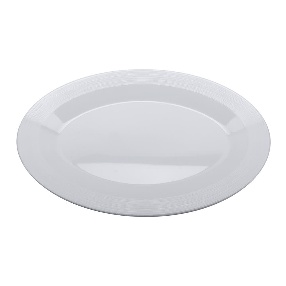 284-PT151MNW 15 x 11" Oval Melamine Plate - White