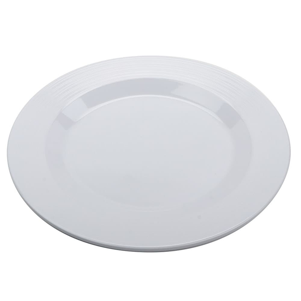 284-PT12MNW 12 1/2" Round Melamine Plate, White