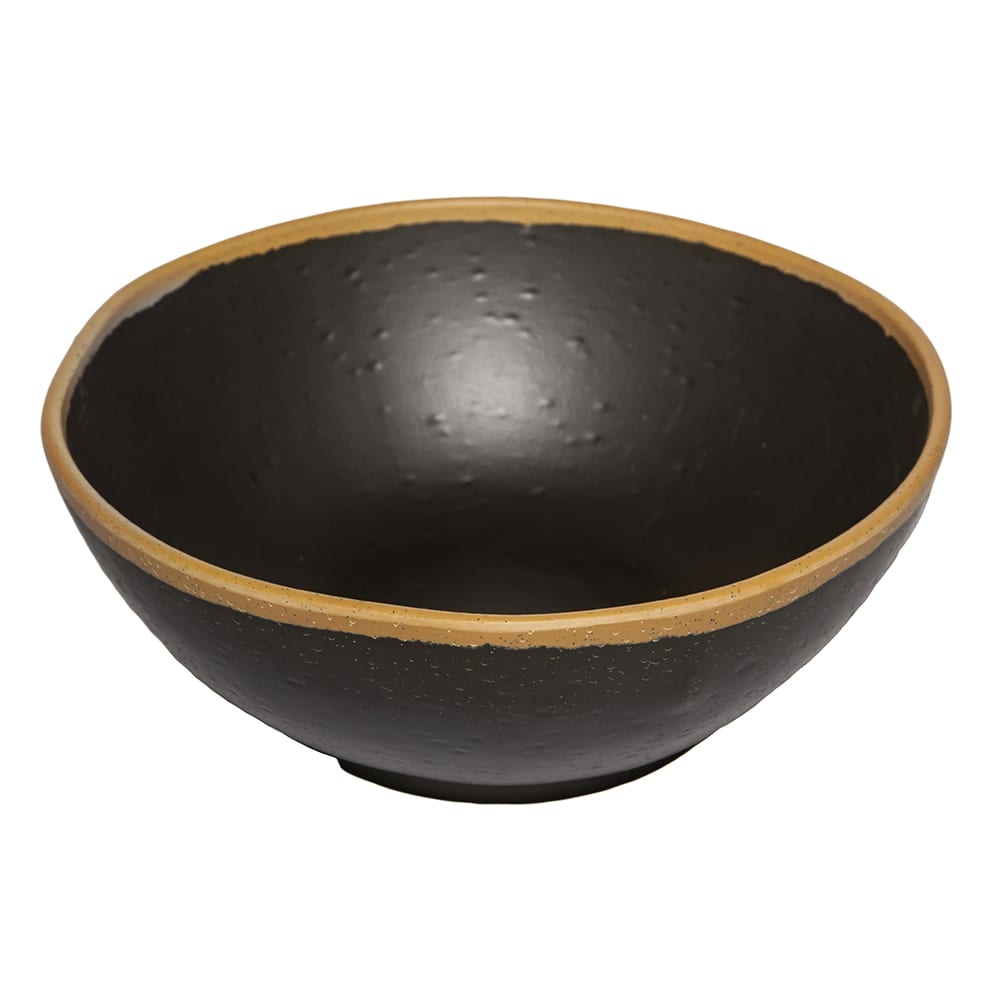 284-B305BR 1 1/2 qt Round Melamine Entrée Bowl, Brown w/ Clay Trim