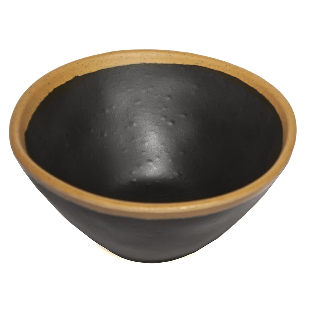 284-B81BR 8 oz Round Melamine Side Salad/Soup/Side Dish/Bouillon Bowl, Brown w/ Clay Trim
