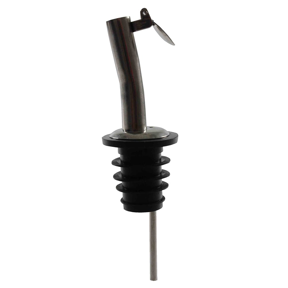 438-PLPR502S Jet Fast Flow Liquor Pourer w/ Flip Cap, Stainless Steel