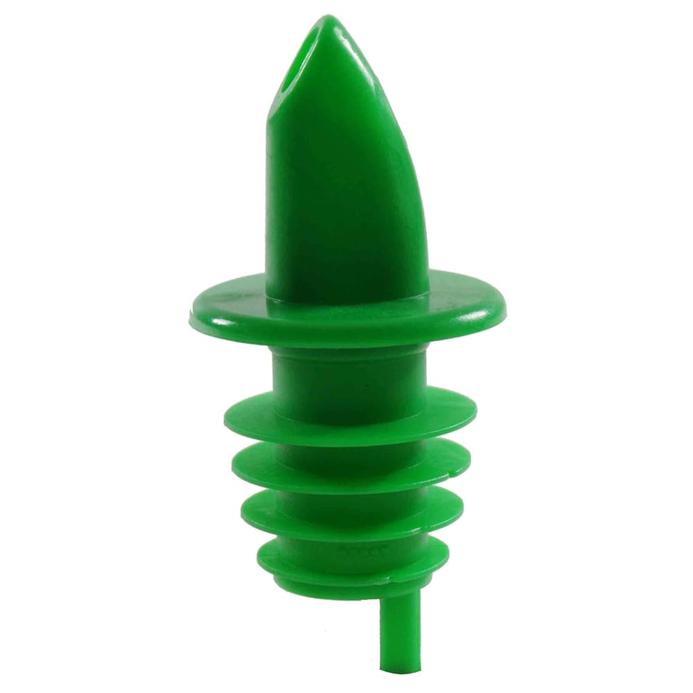 438-PLPR900GR Free Flow Liquor Pourer w/ No Collar, Green