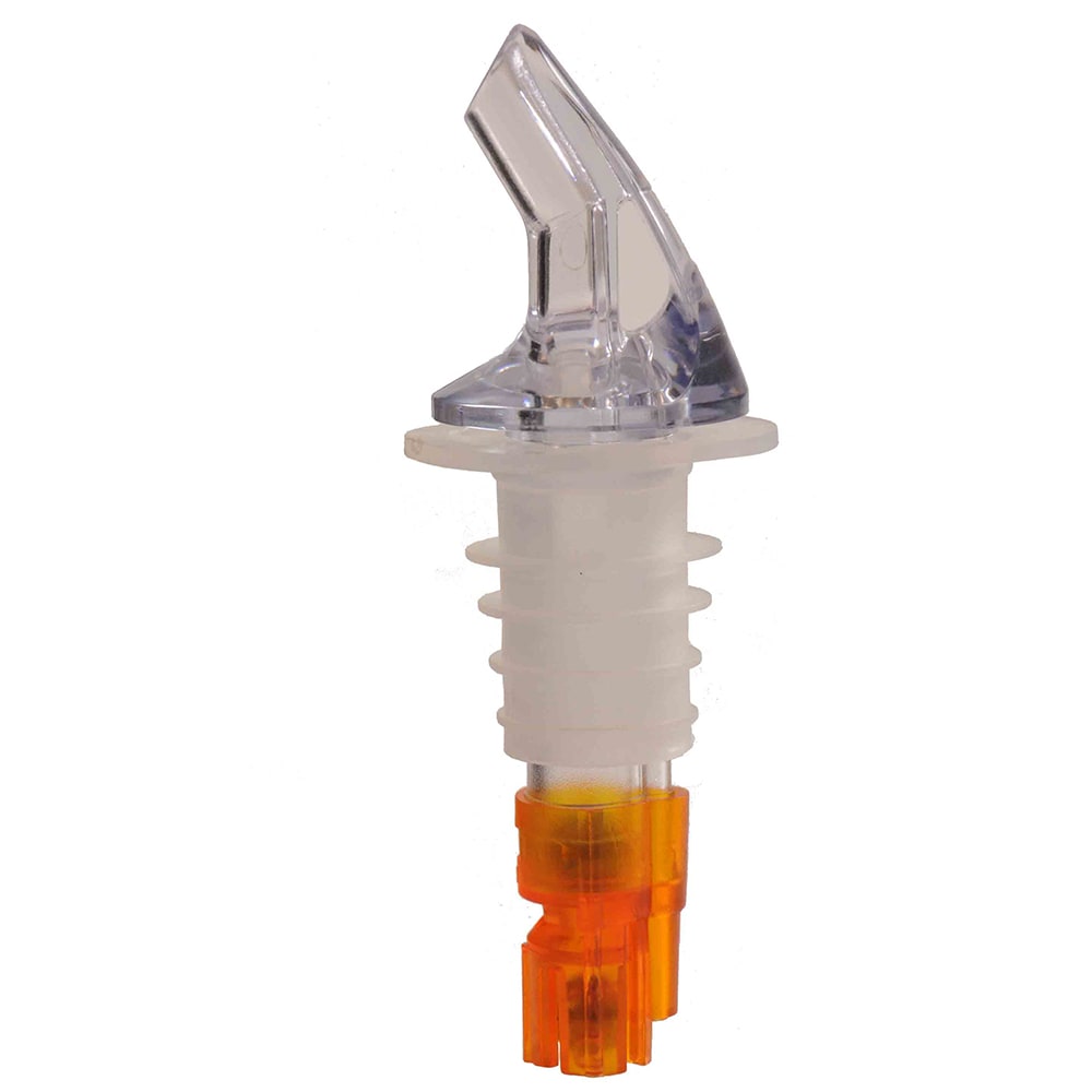 438-PLPR050M 1/2 oz Measured Liquor Pourer w/ Orange Tail, No Collar