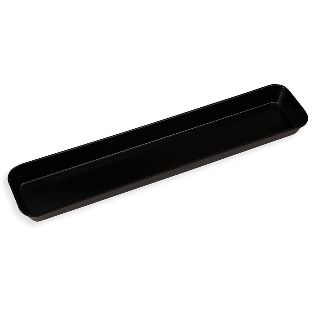 028-6302FG309 Rectangular Market Display Pan - 30" x 6 7/16", Fiberglass, Ebony