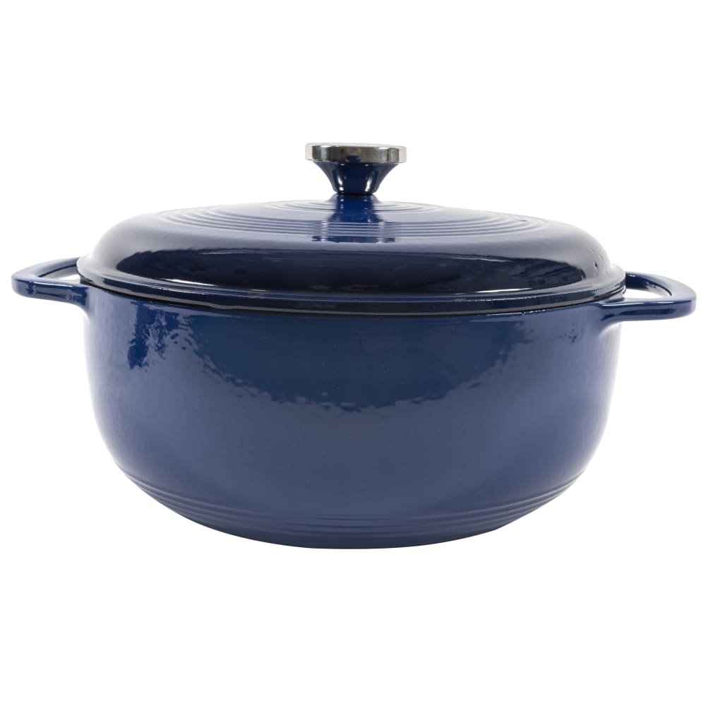 Lodge Enamelware 6 qt. Round Cast Iron Dutch Oven in Midnight with