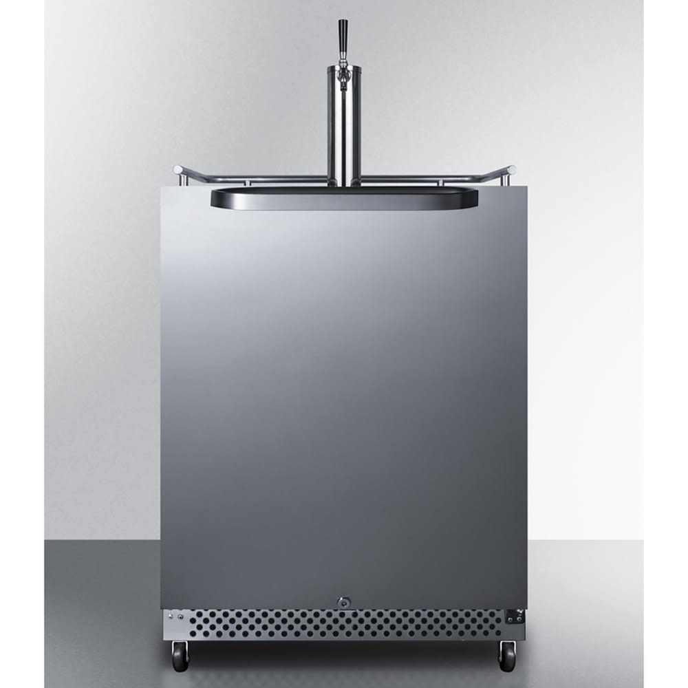 Summit SBC696OSCF 24" Draft Cold Brew Dispenser w/ (3) Cornelius Keg Capacity - (1) Column & (1) Tap, 115v