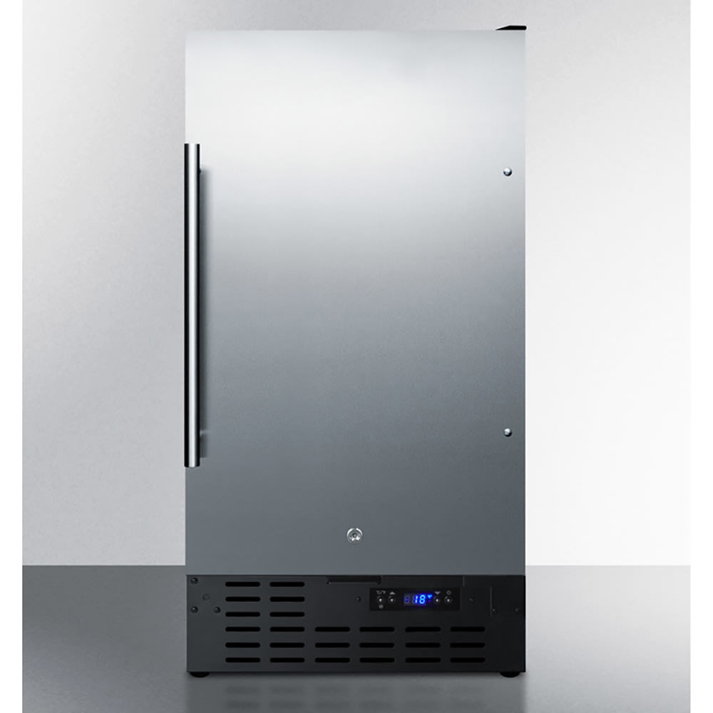 Summit FF1843BSS 17 3/4" W Undercounter Refrigerator w/ (1) Section & (1) Door, 115v