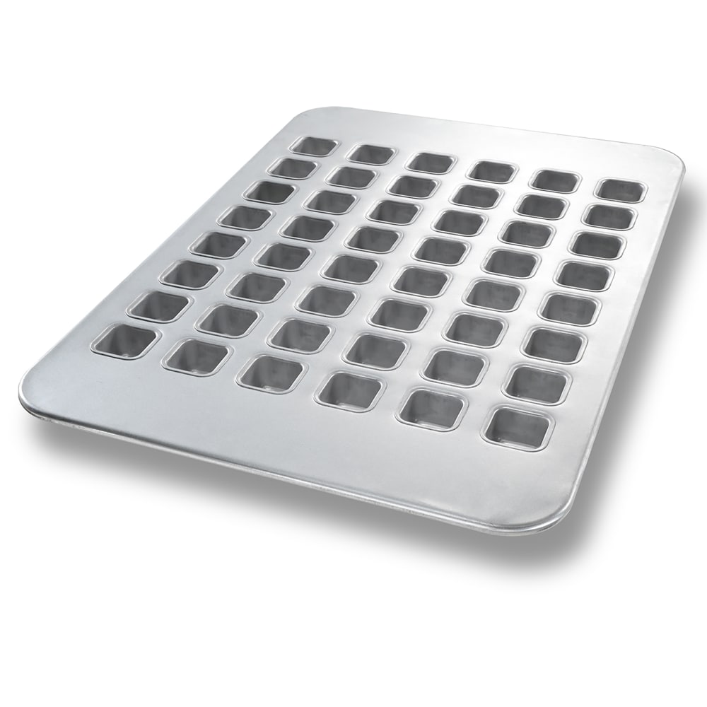 225-42865EA 48 Compartment Brownie Bite Pan - Aluminized Steel, AMERICOAT® Glazed