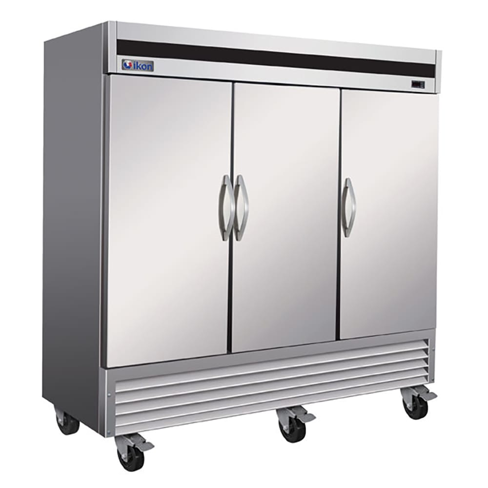 IKON IB81F-DV 81" Three Section Reach In Freezer, (3) Solid Doors, 115/208-230v/1ph