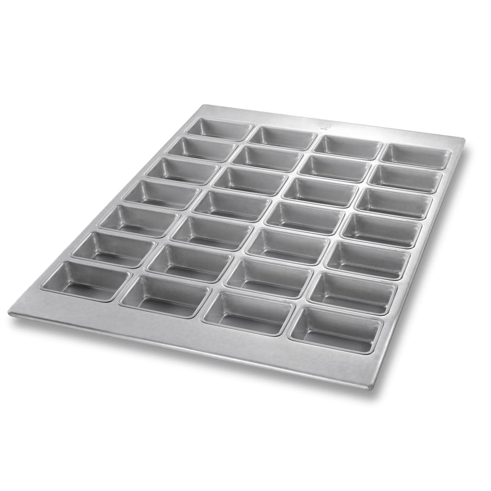 225-45725 Mini Loaf Pan for (28) Loaves - Aluminized Steel, AMERICOAT® Glazed