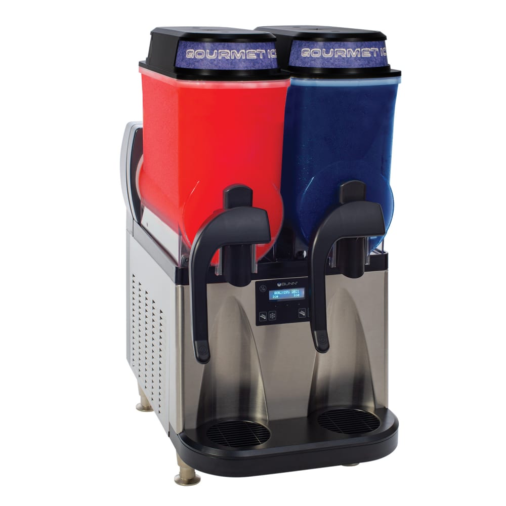 Bunn ULTRA NX Ultra® NX™ Frozen Drink Machine w/ (2) 3 gal Bowls, Black &  Stainless, Merchandising Lids, 16 3/5