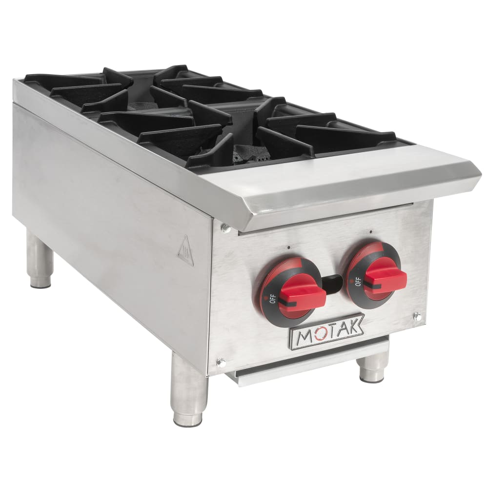 Migali C-HP-2-12 12 Competitor Series Countertop 2 Burner Gas Hot Plate -  Plant Based Pros