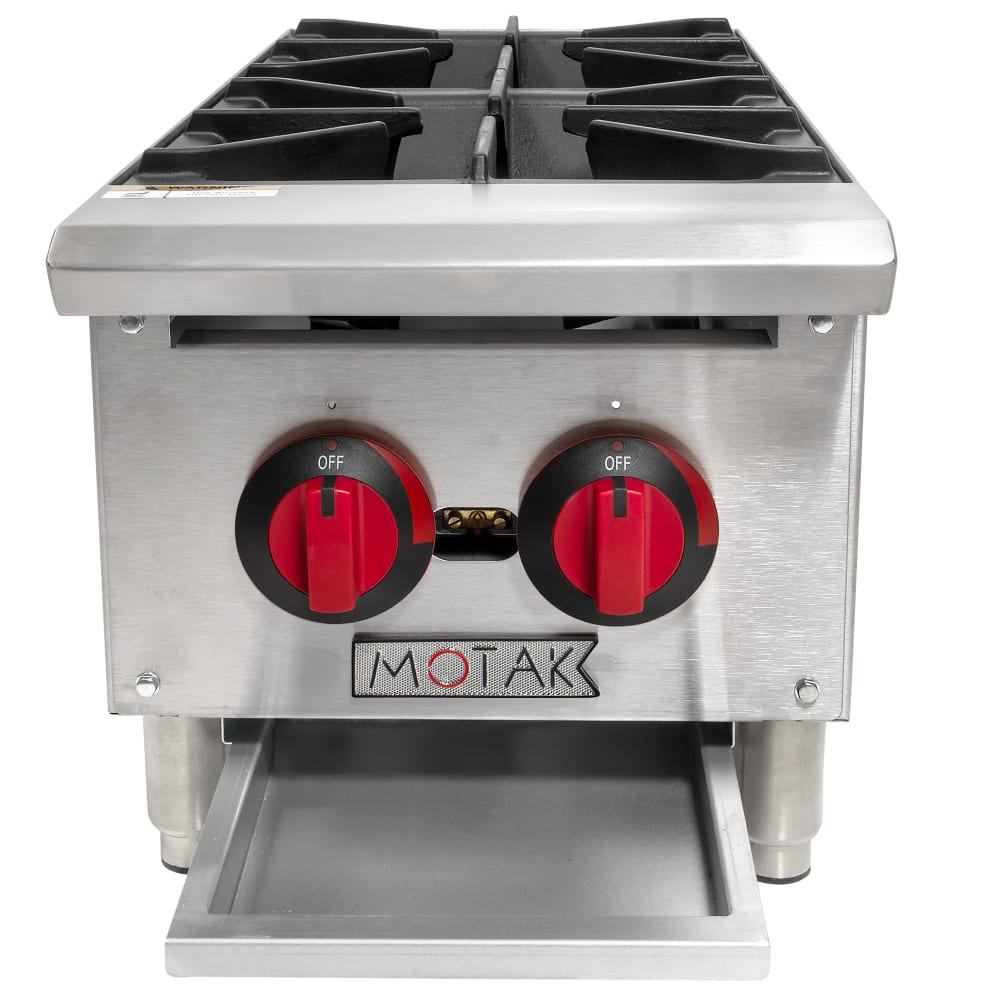 Migali C-HP-2-12 12 Competitor Series Countertop 2 Burner Gas Hot Plate -  Plant Based Pros