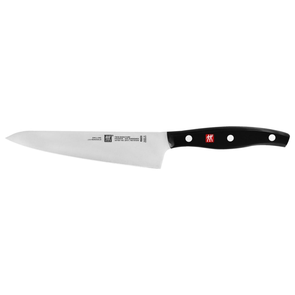 901-30730143 5 1/2" Prep Knife w/ Black Plastic Handle, High Carbon Stainless Steel