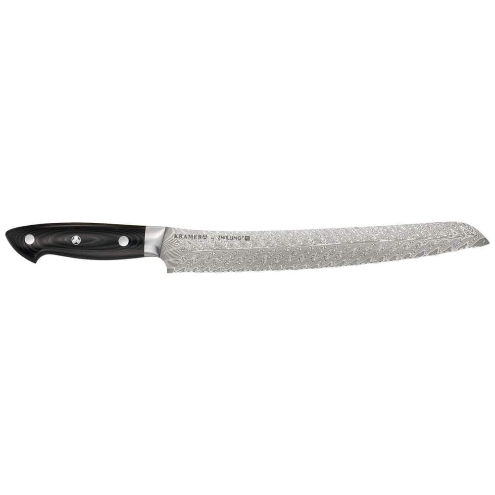 901-34896263 10" Bread Knife w/ Black Linen Micarta Handle, Carbide Stainless Steel