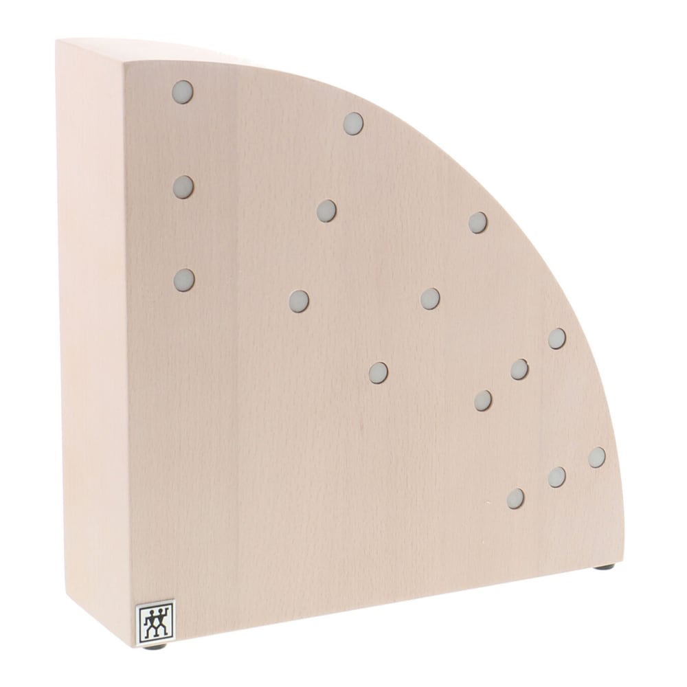 901-35103550 10 Slot Round Magnetic Beechwood Knife Block, White