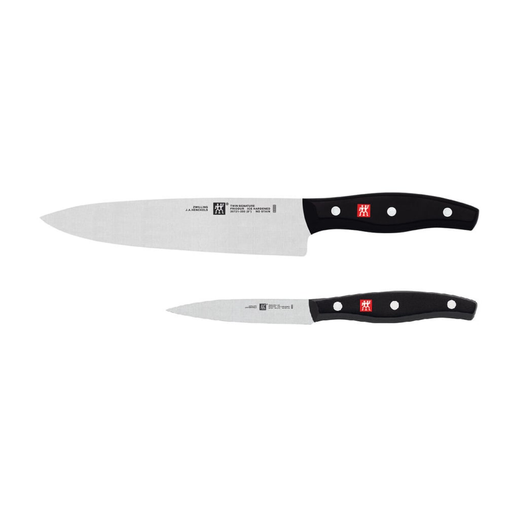 901-30720002 Paring & Chef's Knife Set - High Carbon Stainless Steel, Black Plastic Hand...