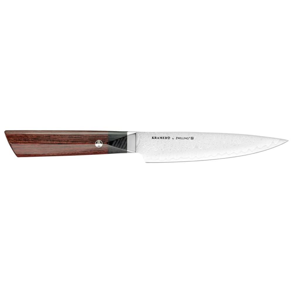 901-38260133 5" Utility Knife w/ Brown Pakkawood Handle, Carbide Stainless Steel