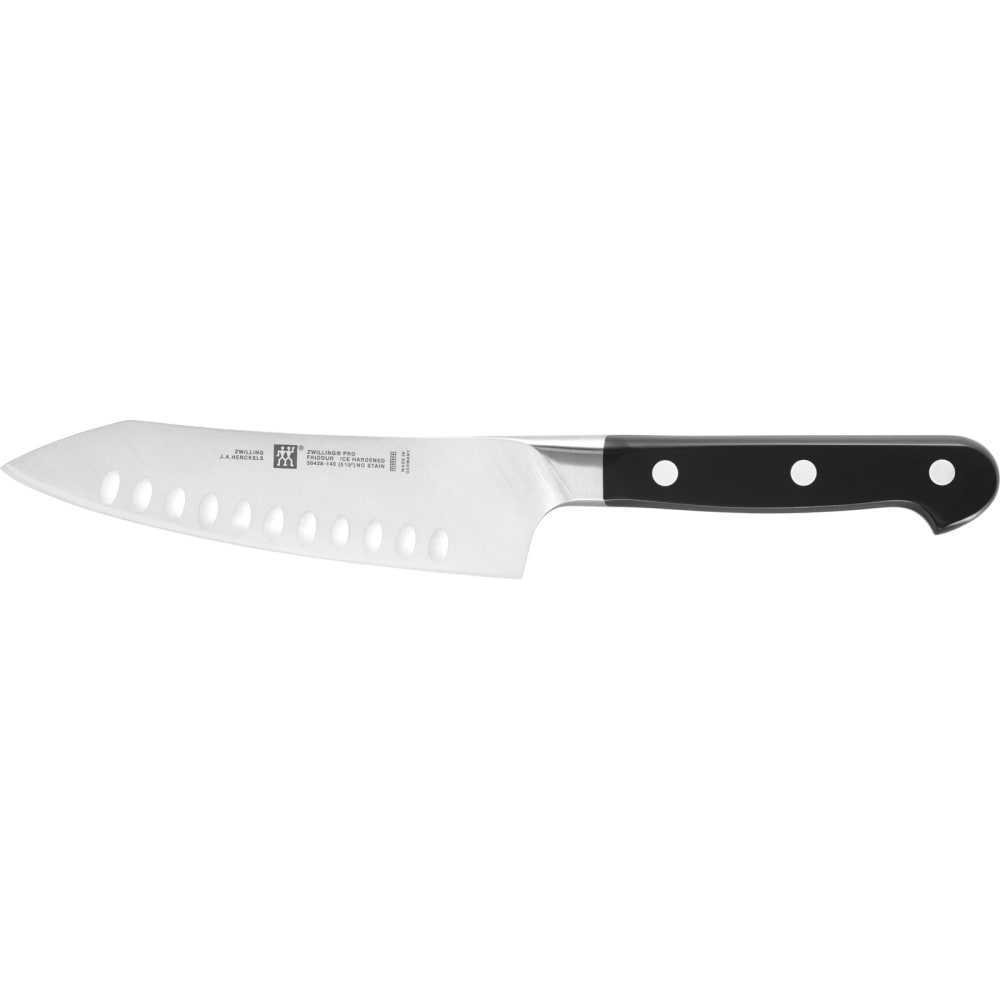 901-38428143 5 1/2" Santoku Knife w/ Black Plastic Handle, High Carbon Stainless Steel