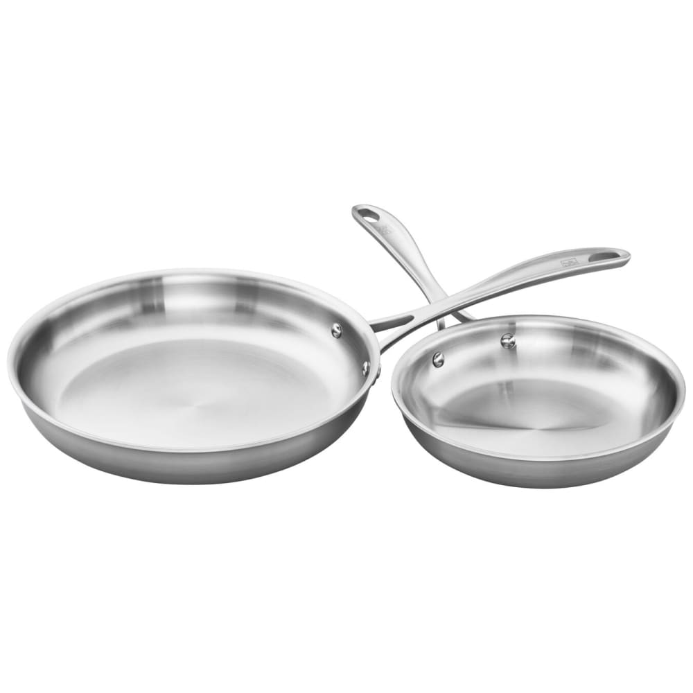 901-64090003 2 Piece Frying Pan Set, 3 Ply Stainless w/ Aluminum Core