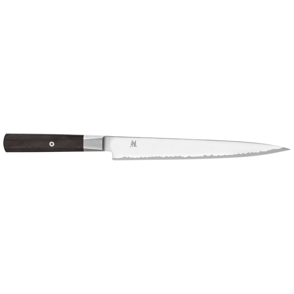 902-33950243 9 1/2" Slicing/Carving Knife w/ Brown Pakkawood Handle, Carbide Stainless Steel
