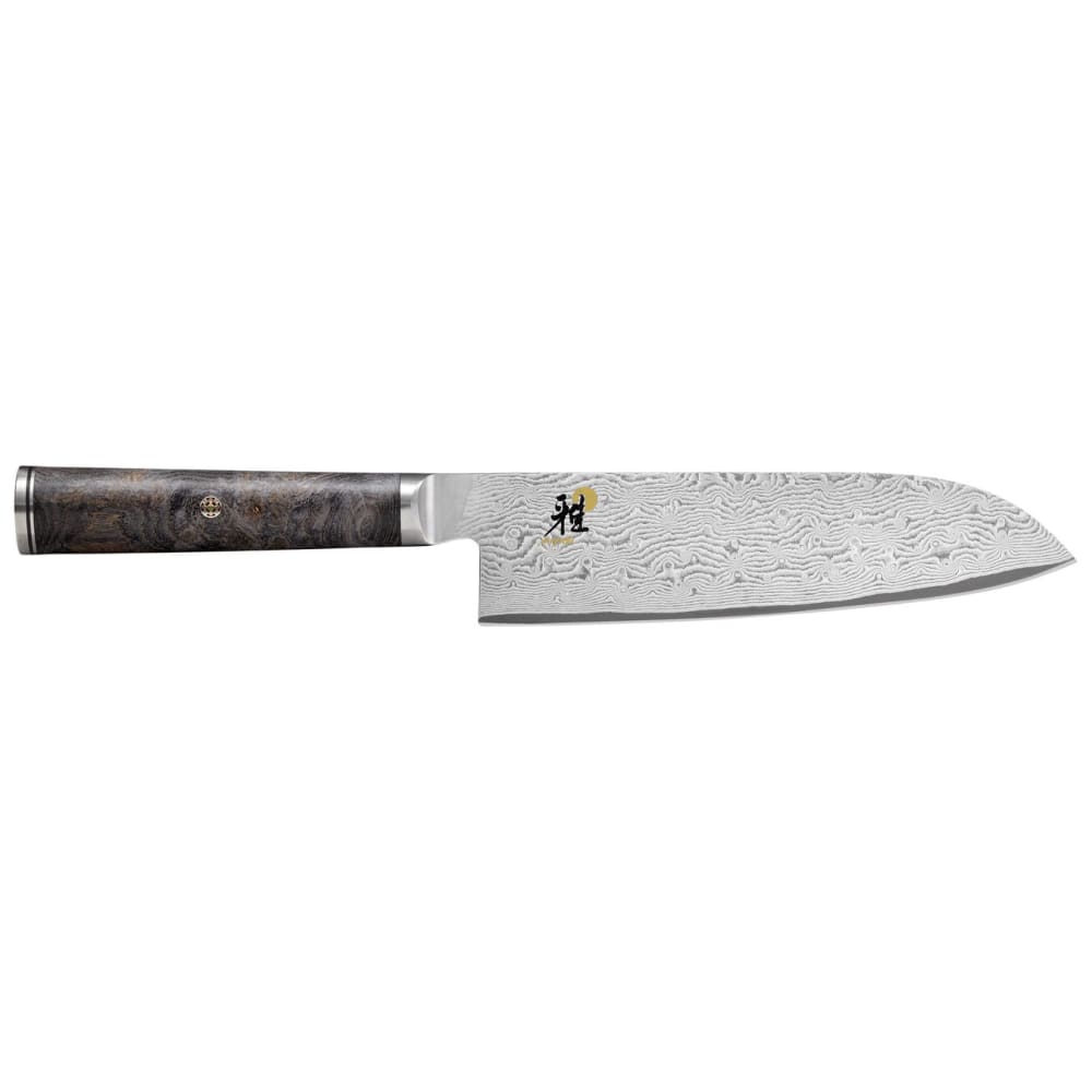 902-34404183 7" Santoku Knife w/ Black Ash Handle, Carbide Stainless Steel