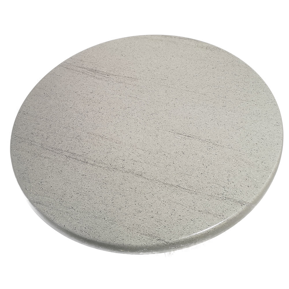 336-ATSATO36207 35 1/2" Round Laminate Table Top - Indoor/Outdoor, Compressed Gray