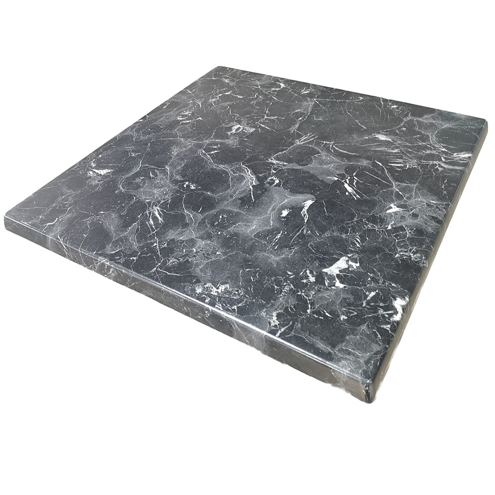 336-ATSATO3636202 35 1/2" Square Laminate Table Top - Indoor/Outdoor, Alcantara Black