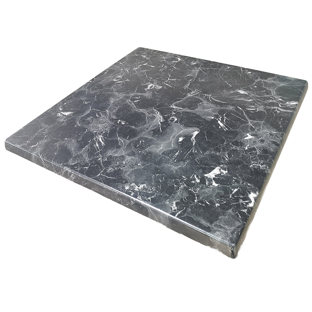 336-ATSATO2828202 27 1/2" Square Laminate Table Top - Indoor/Outdoor, Alcantara Black