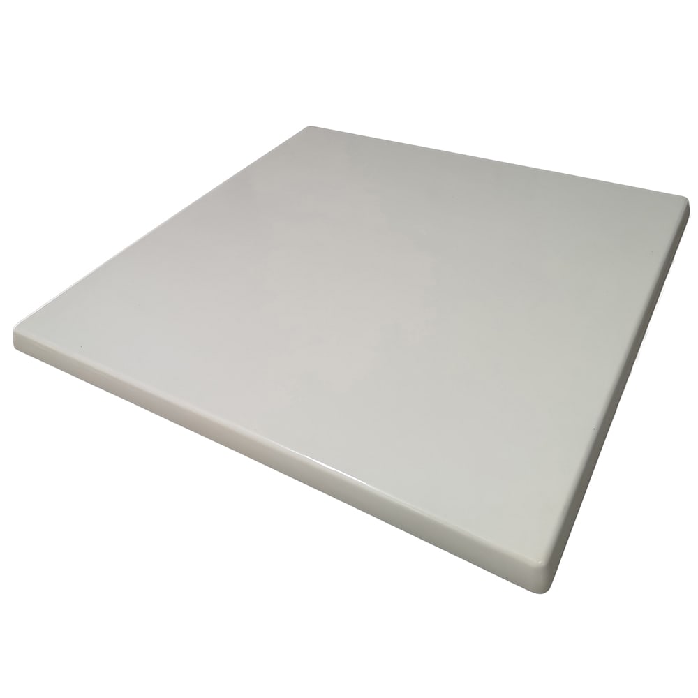 336-ATSATO2828214 27 1/2" Square Laminate Table Top - Indoor/Outdoor, Pearl White