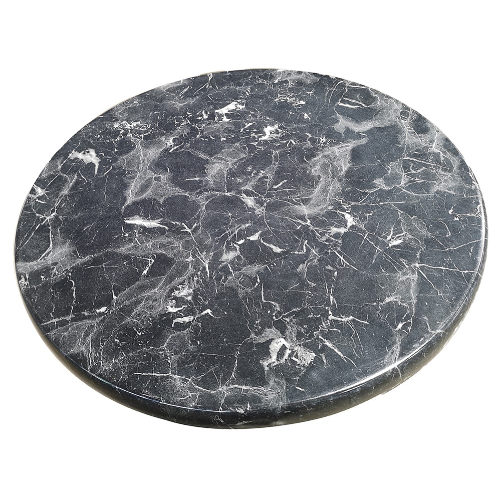 336-ATSATO36202 35 1/2" Round Laminate Table Top - Indoor/Outdoor, Alcantara Black