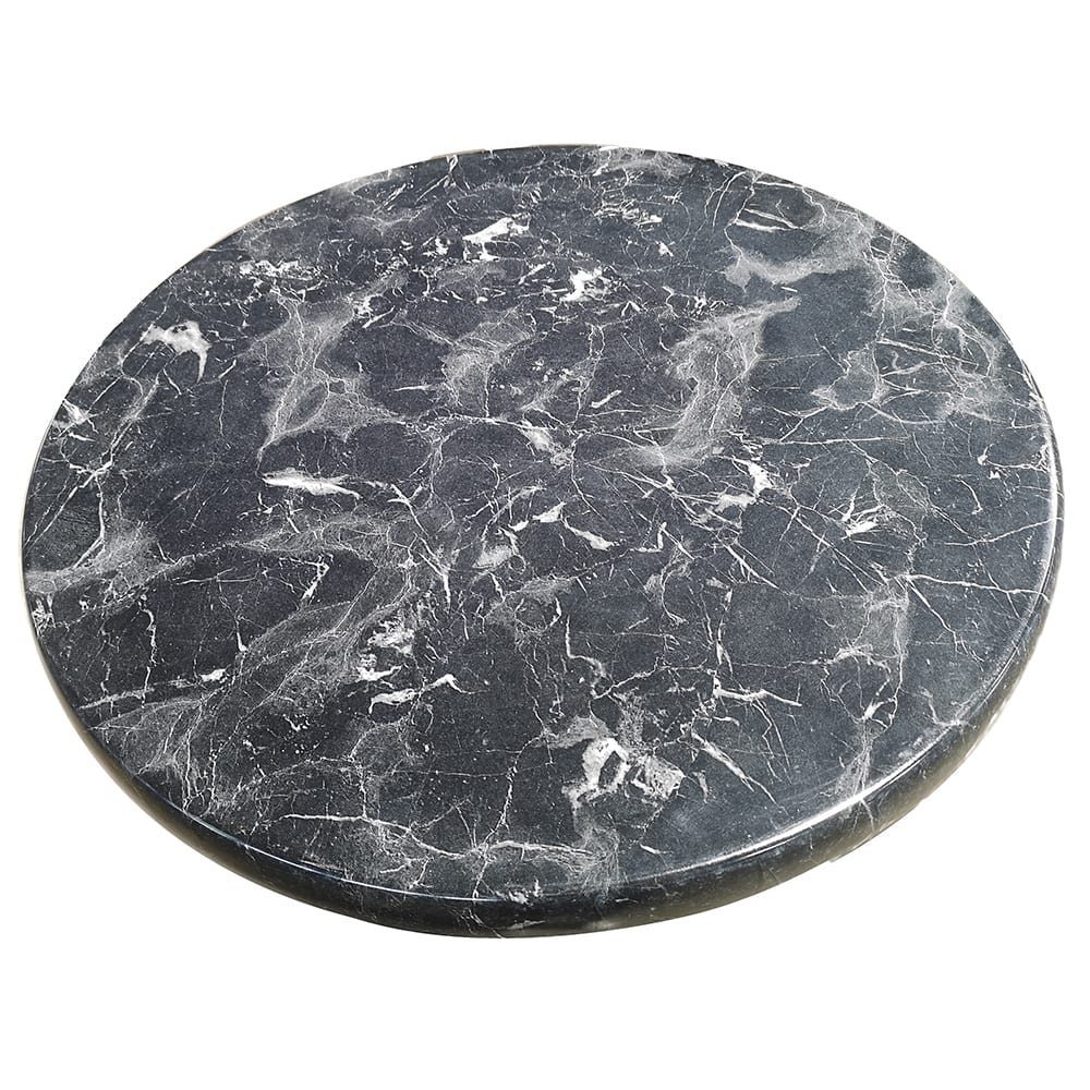 336-ATSATO48202 47 1/5" Round Laminate Table Top - Indoor/Outdoor, Alcantara Black
