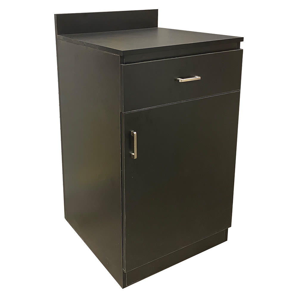336-ATSWS1BLK 24"W Wait Station w/ Melamine Top, 39 1/4"H