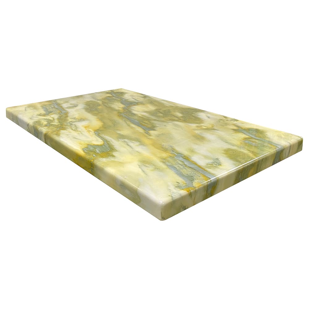 336-ATSATR3060YG 30" x 60" Rectangular Resin Table Top, Yellow/Green