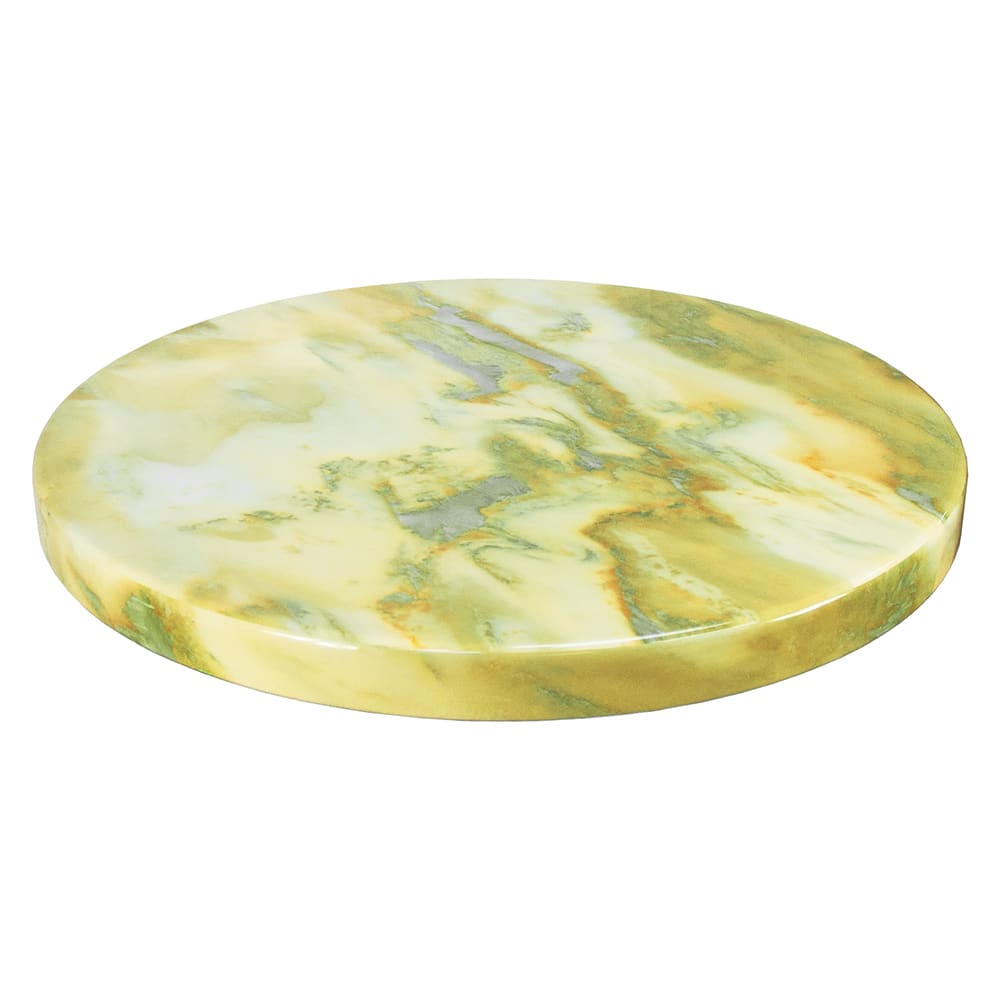 336-ATSATR30YG 30" Round Resin Table Top, Yellow/Green
