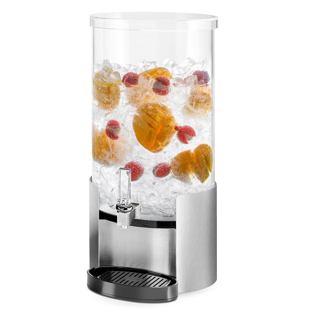 209-LD175 4 gal Beverage Dispenser - Plastic Container, Stainless Base