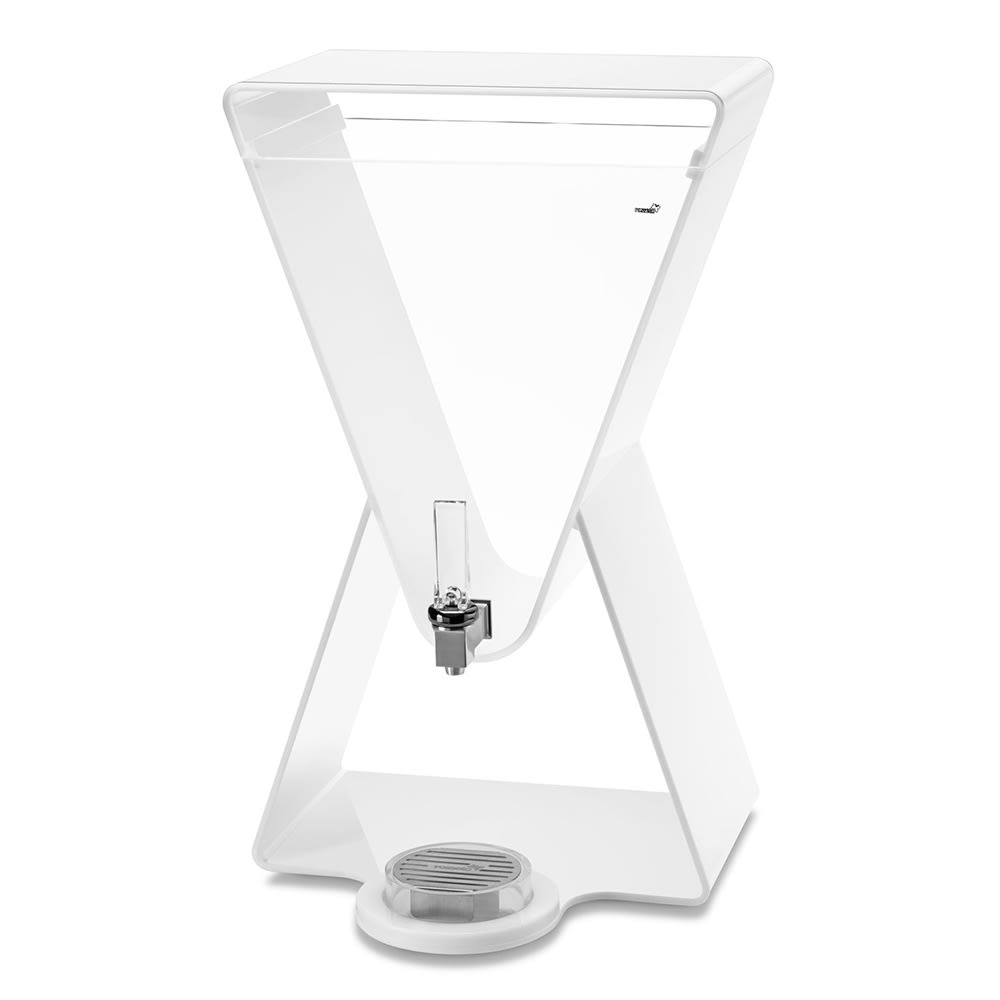 209-LD184 3 gal Beverage Dispenser - Plastic Container, White Base