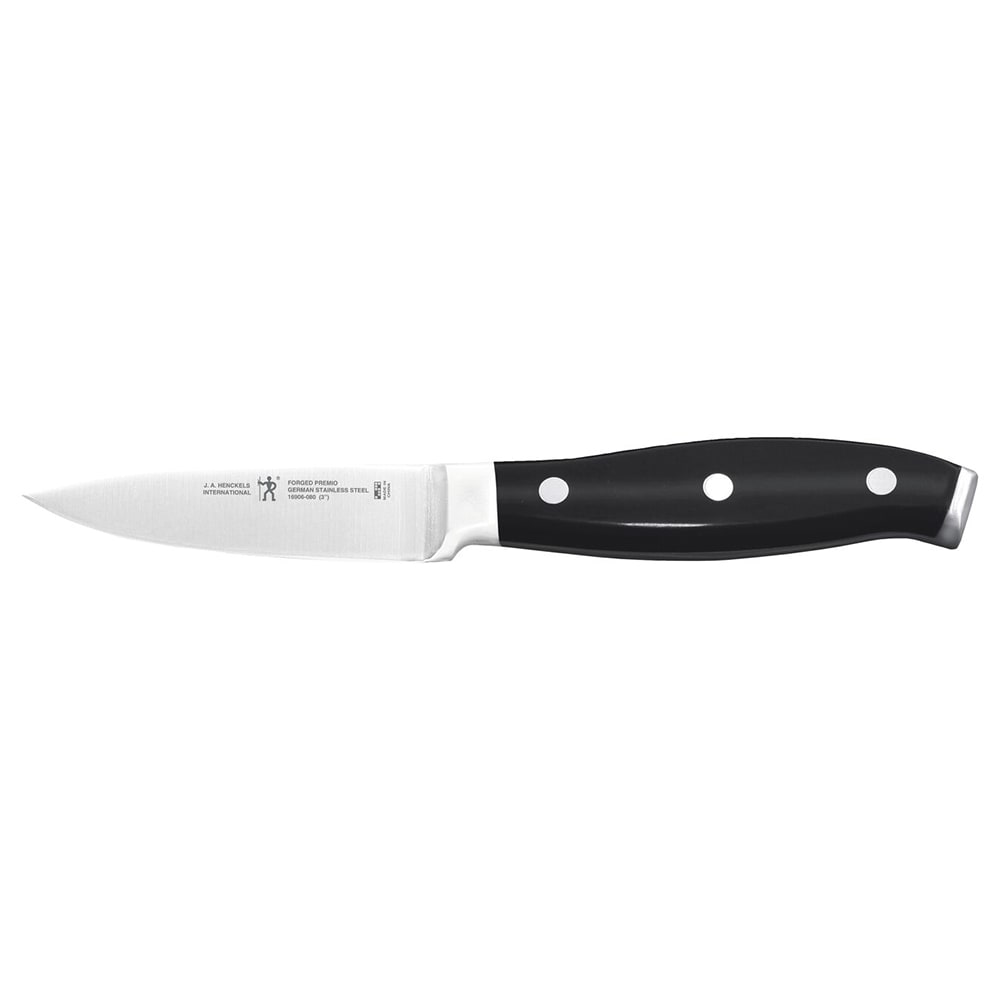 645-16900081 3" Paring Knife w/ Black Plastic Handle, Stainless Steel