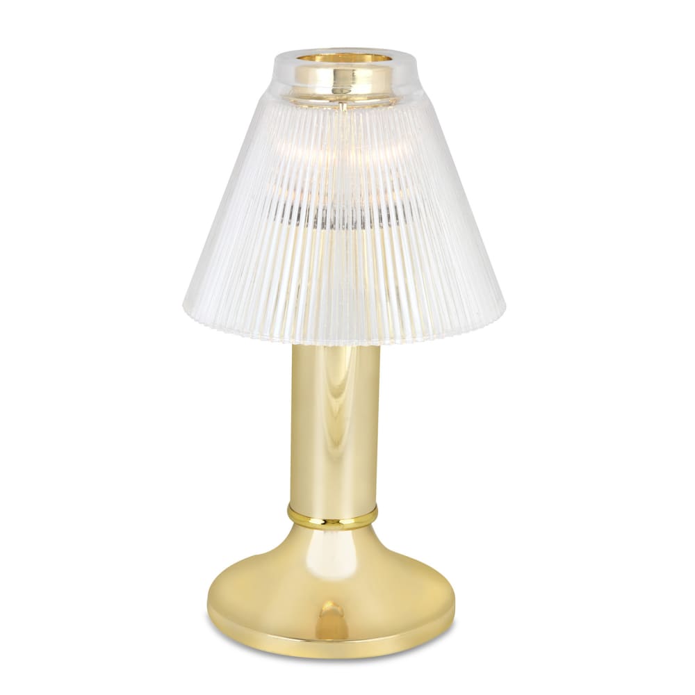 Sterno 80484 Paige Candle Lamp - 4 3/8"D x 10"H, Duchess Shade/Polished Brass Base